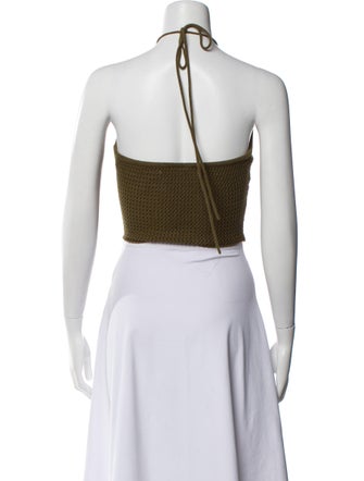 Reformation Halterneck Sleeveless Crop Top