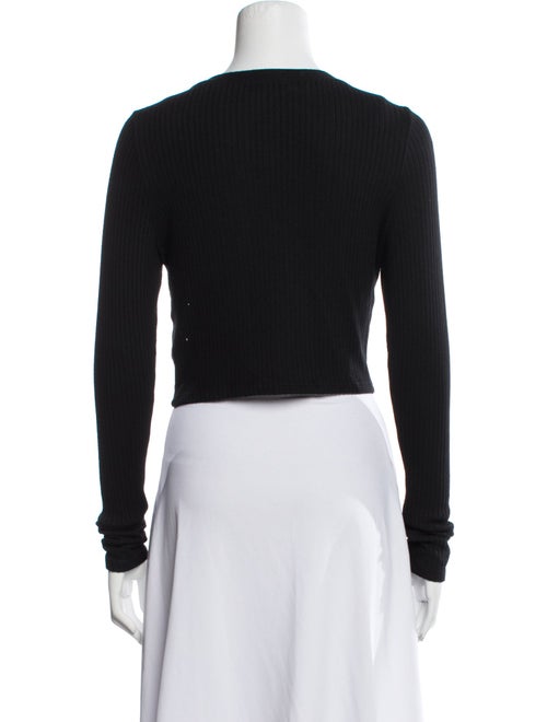 Reformation Scoop Neck Long Sleeve Crop Top