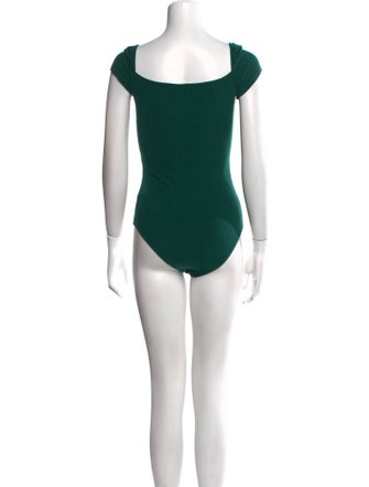 Reformation Square Neckline Short Sleeve Bodysuit