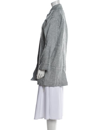 Reformation Linen Plaid Print Jacket