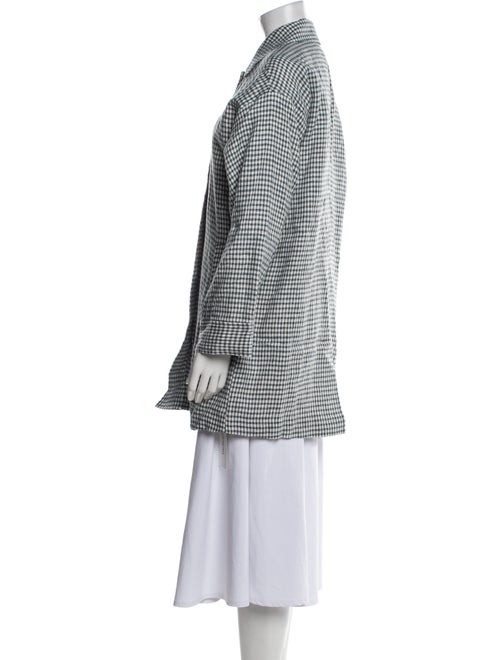 Reformation Linen Plaid Print Jacket