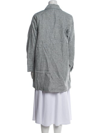 Reformation Linen Plaid Print Jacket