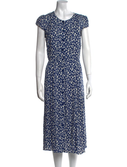 Reformation Floral Print Midi Length Dress