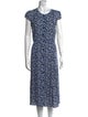 Reformation Floral Print Midi Length Dress