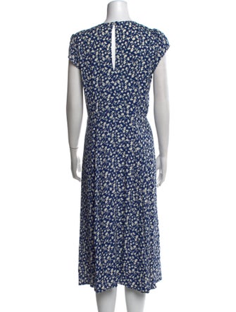 Reformation Floral Print Midi Length Dress
