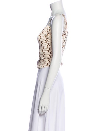 Reformation Silk Printed Crop Top