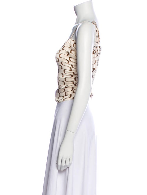 Reformation Silk Printed Crop Top