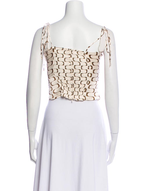 Reformation Silk Printed Crop Top