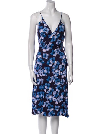 Reformation Floral Print Midi Length Dress