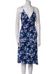 Reformation Floral Print Midi Length Dress