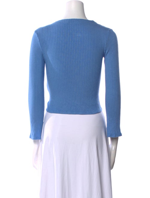 Reformation V-Neck Long Sleeve Crop Top