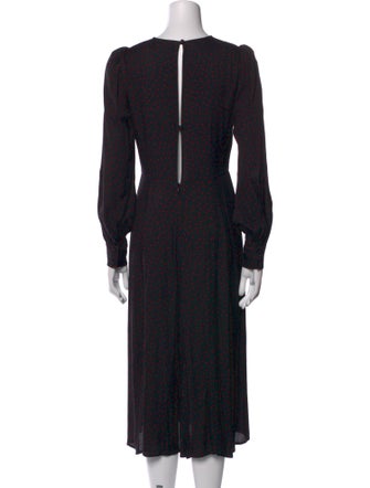 Reformation Polka Dot Print Midi Length Dress