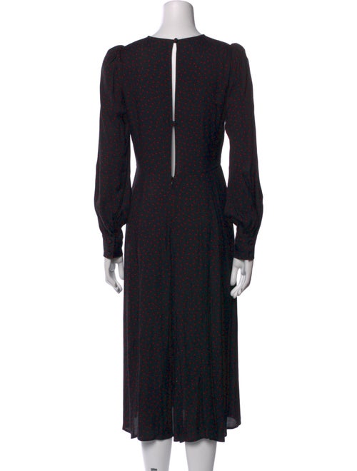 Reformation Polka Dot Print Midi Length Dress