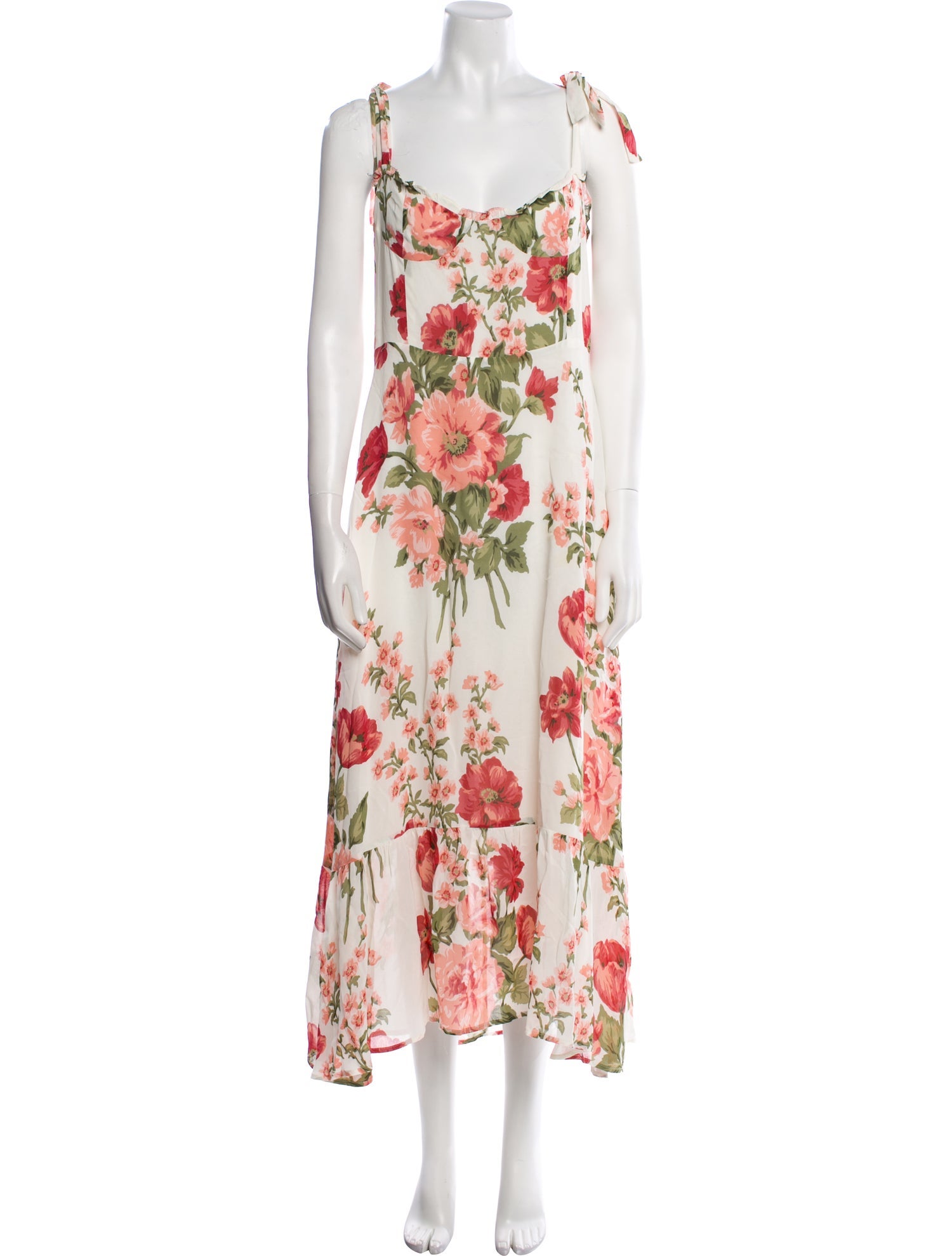 Reformation Floral Print Long Dress