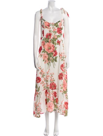 Reformation Floral Print Long Dress