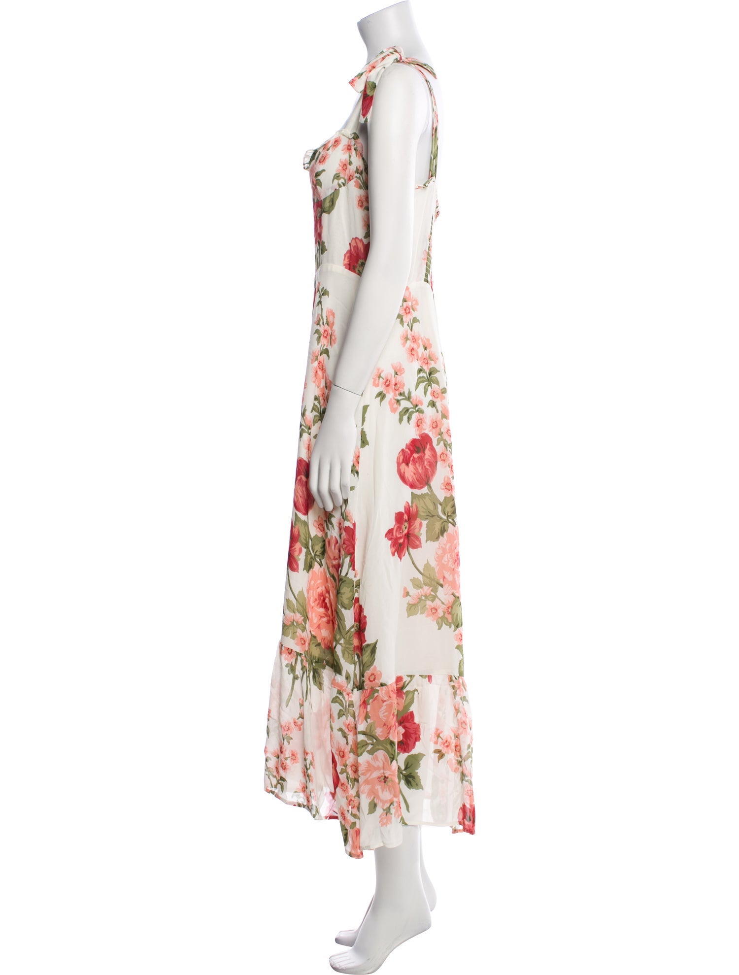 Reformation Floral Print Long Dress