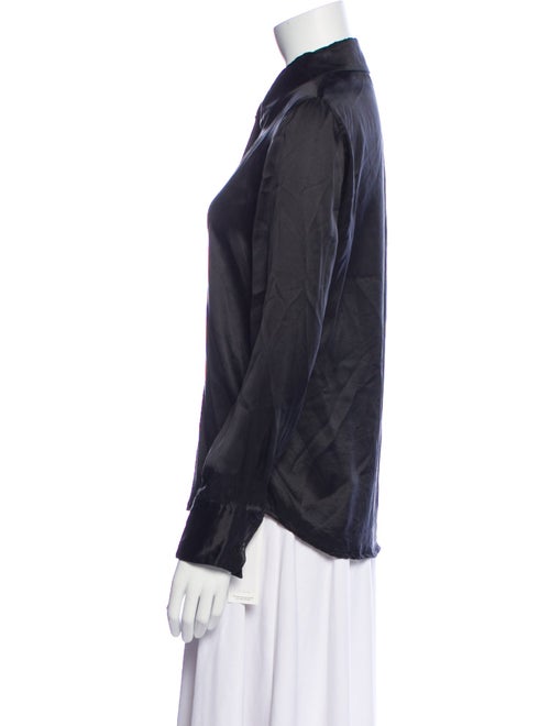 Reformation Silk Long Sleeve Button-Up Top