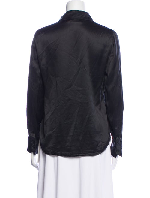 Reformation Silk Long Sleeve Button-Up Top