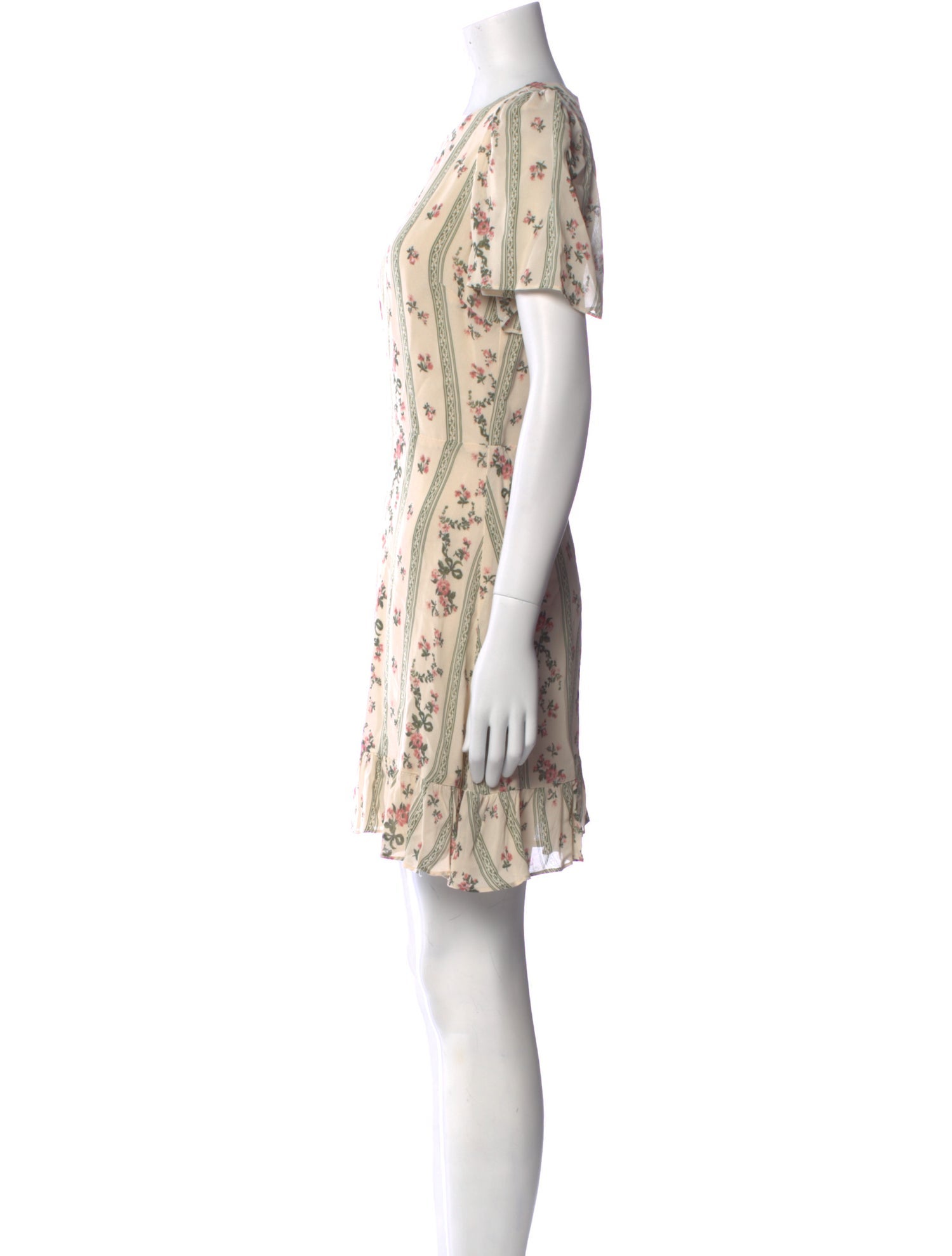 Reformation Floral Print Mini Dress