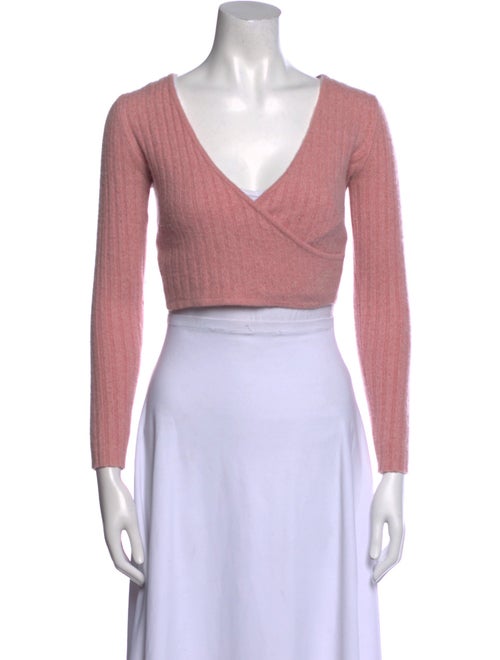 Reformation Cashmere V-Neck Crop Top