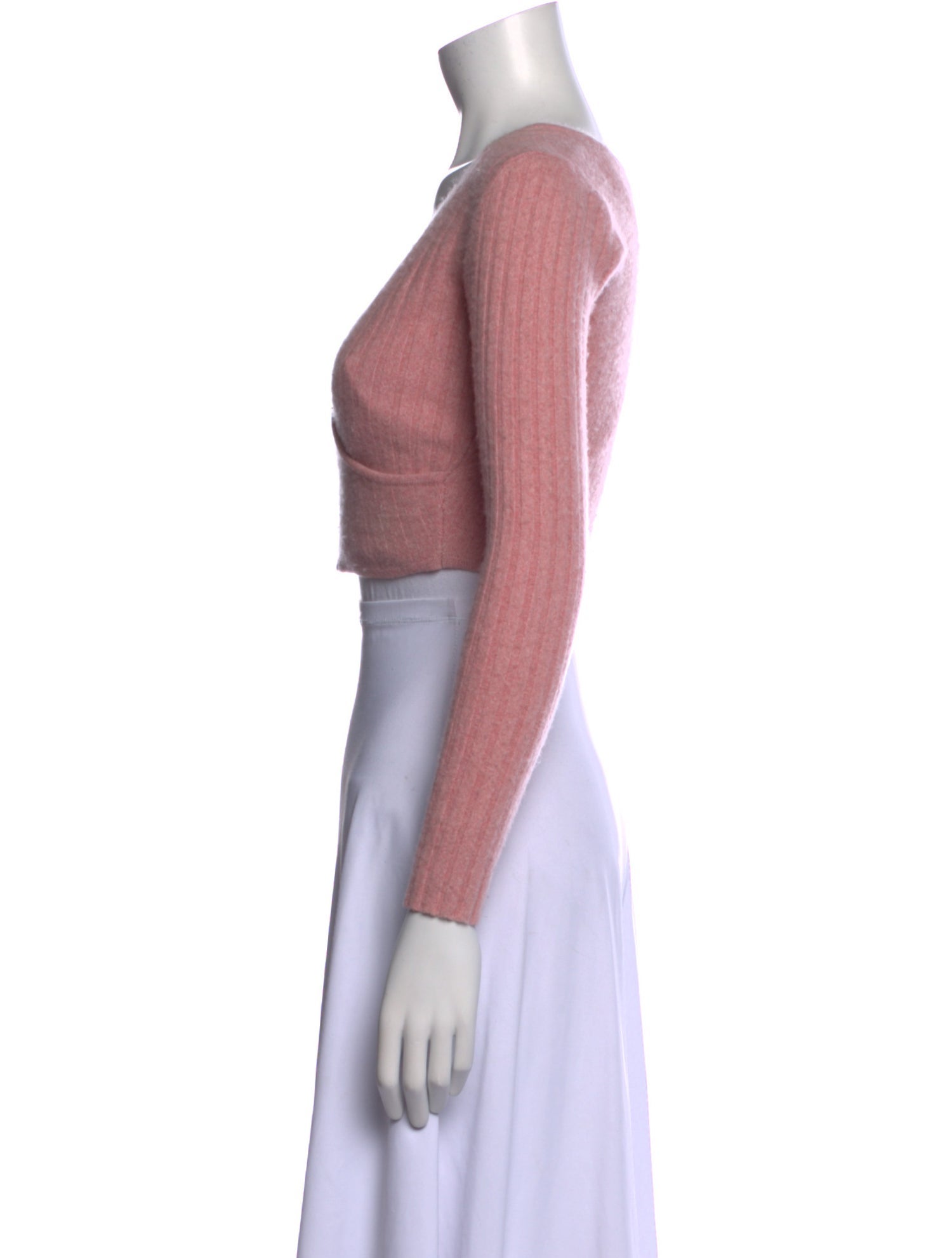 Reformation Cashmere V-Neck Crop Top