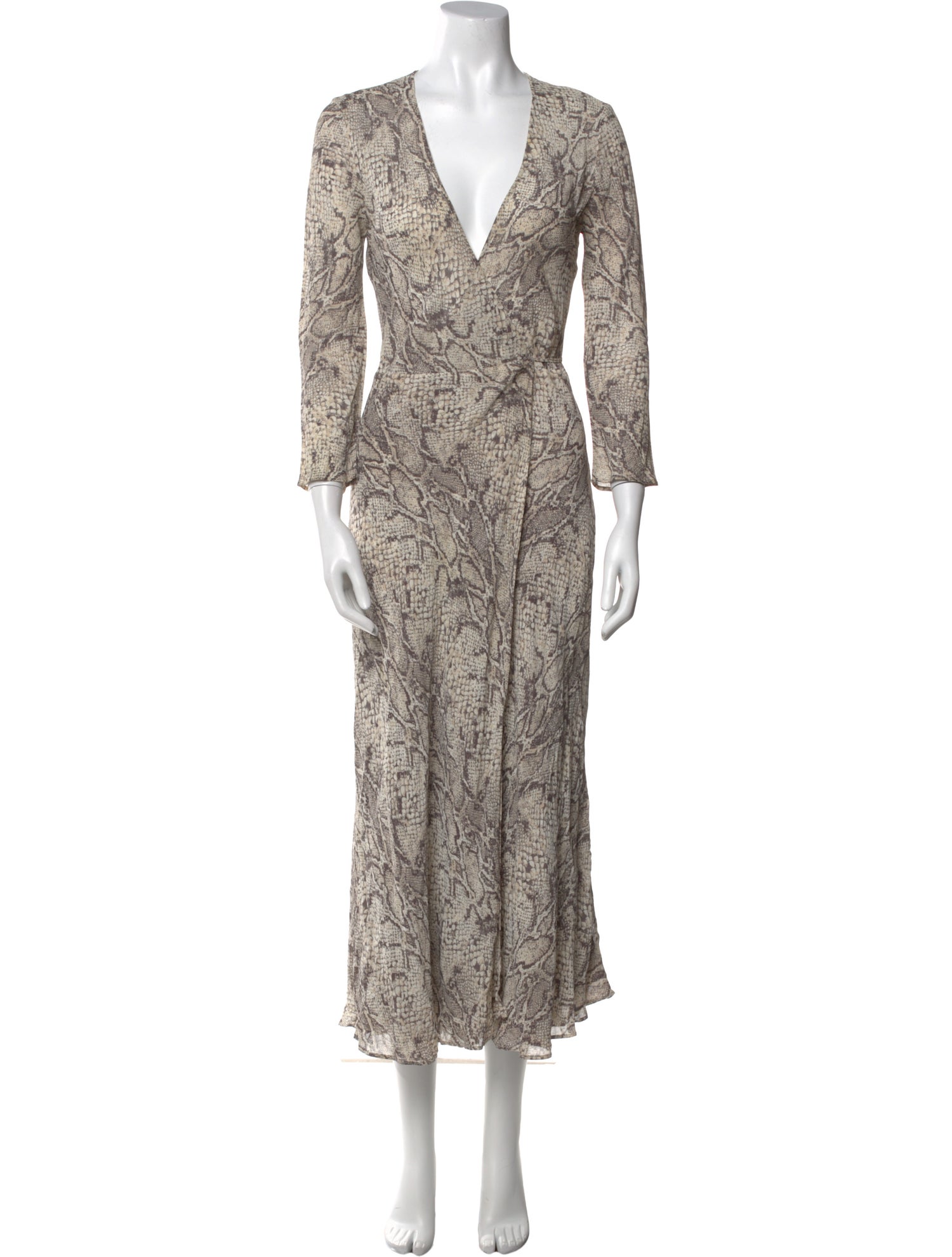 Reformation Animal Print Long Dress