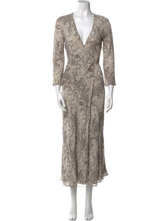 Reformation Animal Print Long Dress