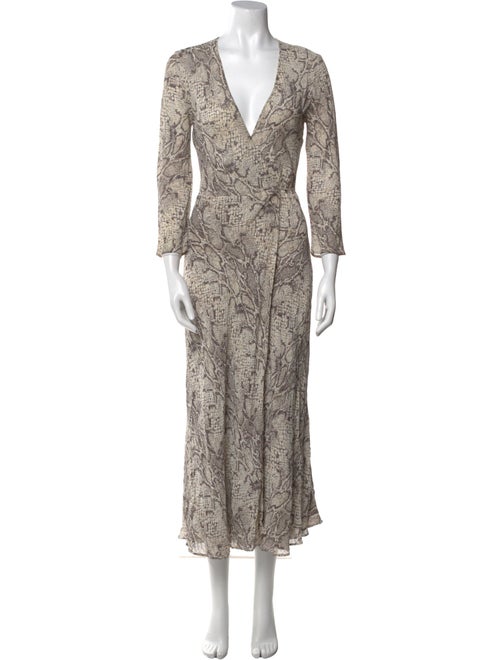 Reformation Animal Print Long Dress