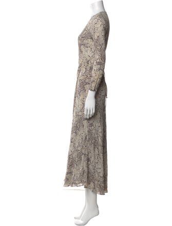 Reformation Animal Print Long Dress