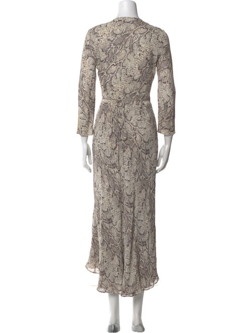 Reformation Animal Print Long Dress