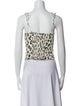 Reformation Animal Print Square Neckline Crop Top