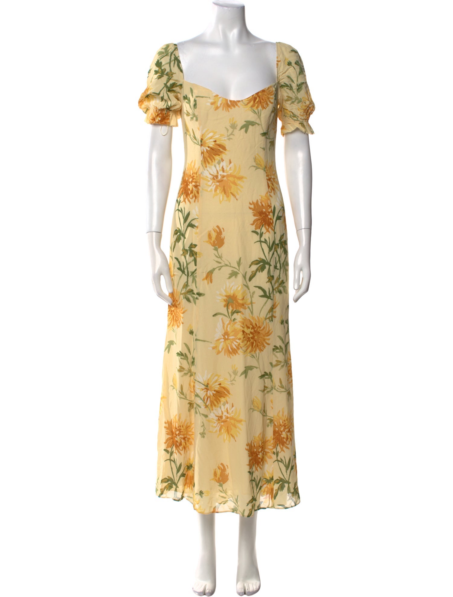Reformation Floral Print Long Dress w/ Tags