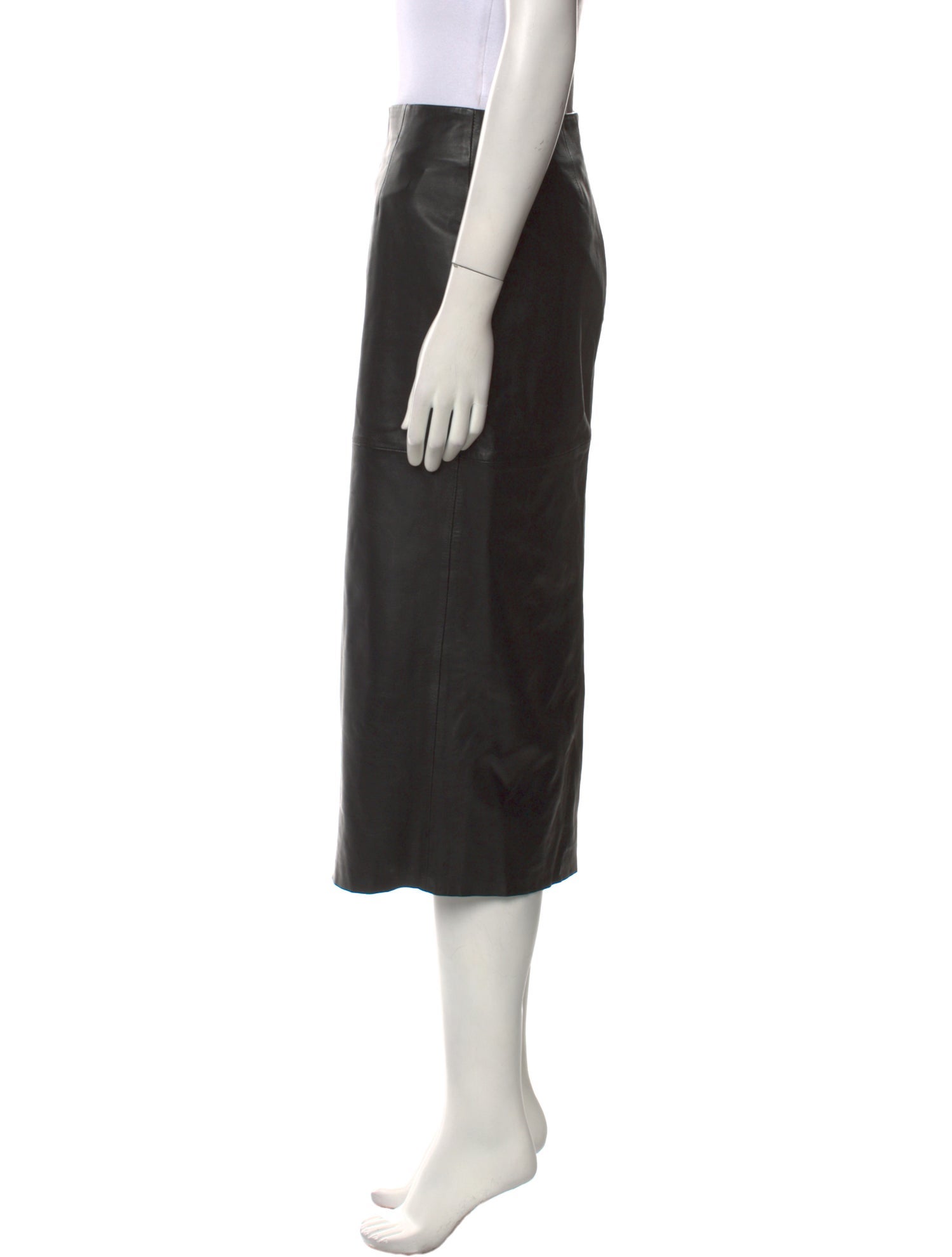 Reformation Lamb Leather Midi Length Skirt