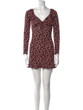 Reformation Floral Print Mini Dress