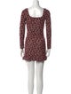 Reformation Floral Print Mini Dress