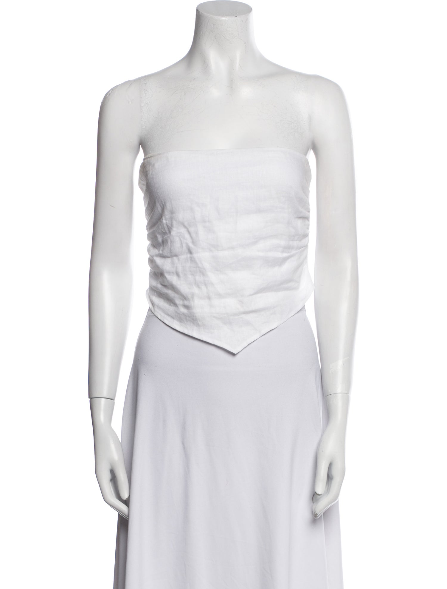 Reformation Linen Strapless Crop Top