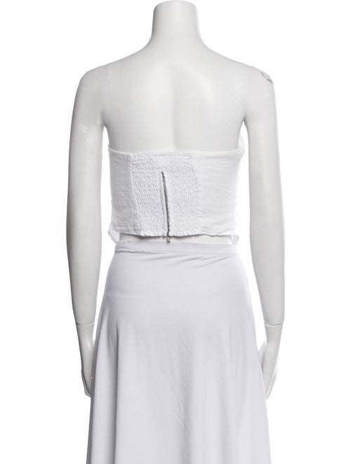 Reformation Linen Strapless Crop Top