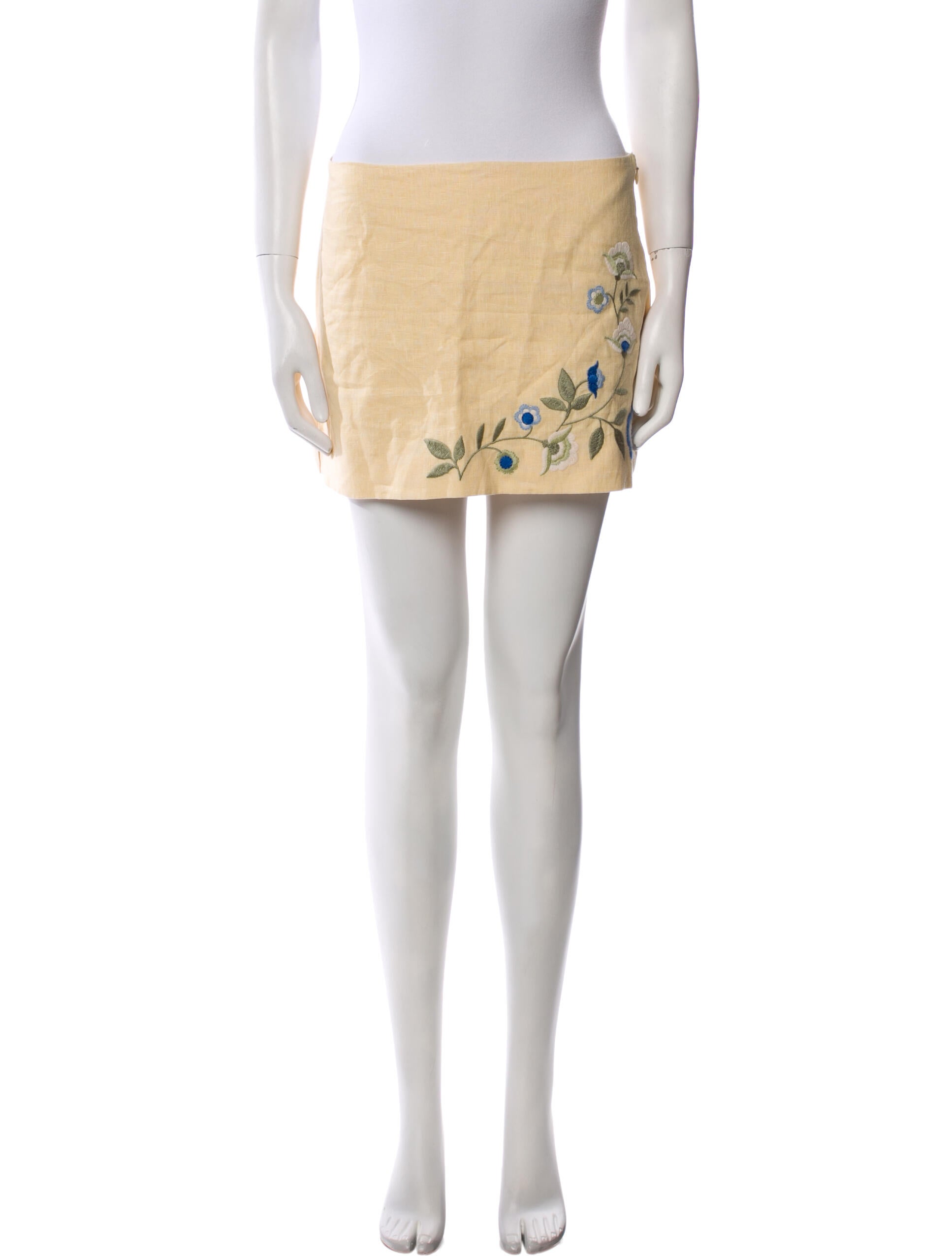 Reformation Linen Mini Skirt