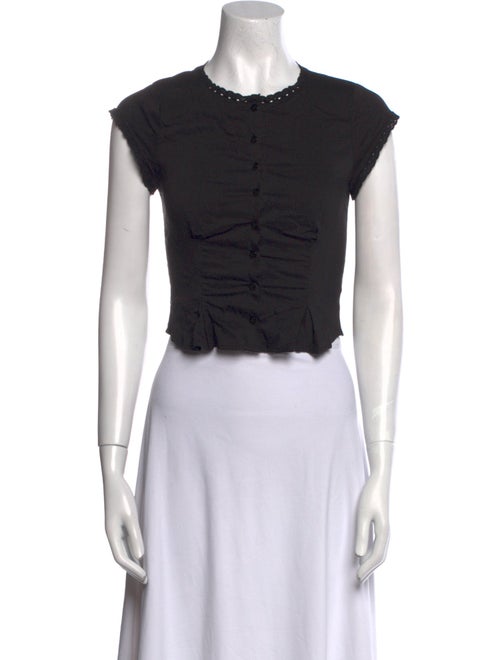 Reformation Crew Neck Short Sleeve Crop Top