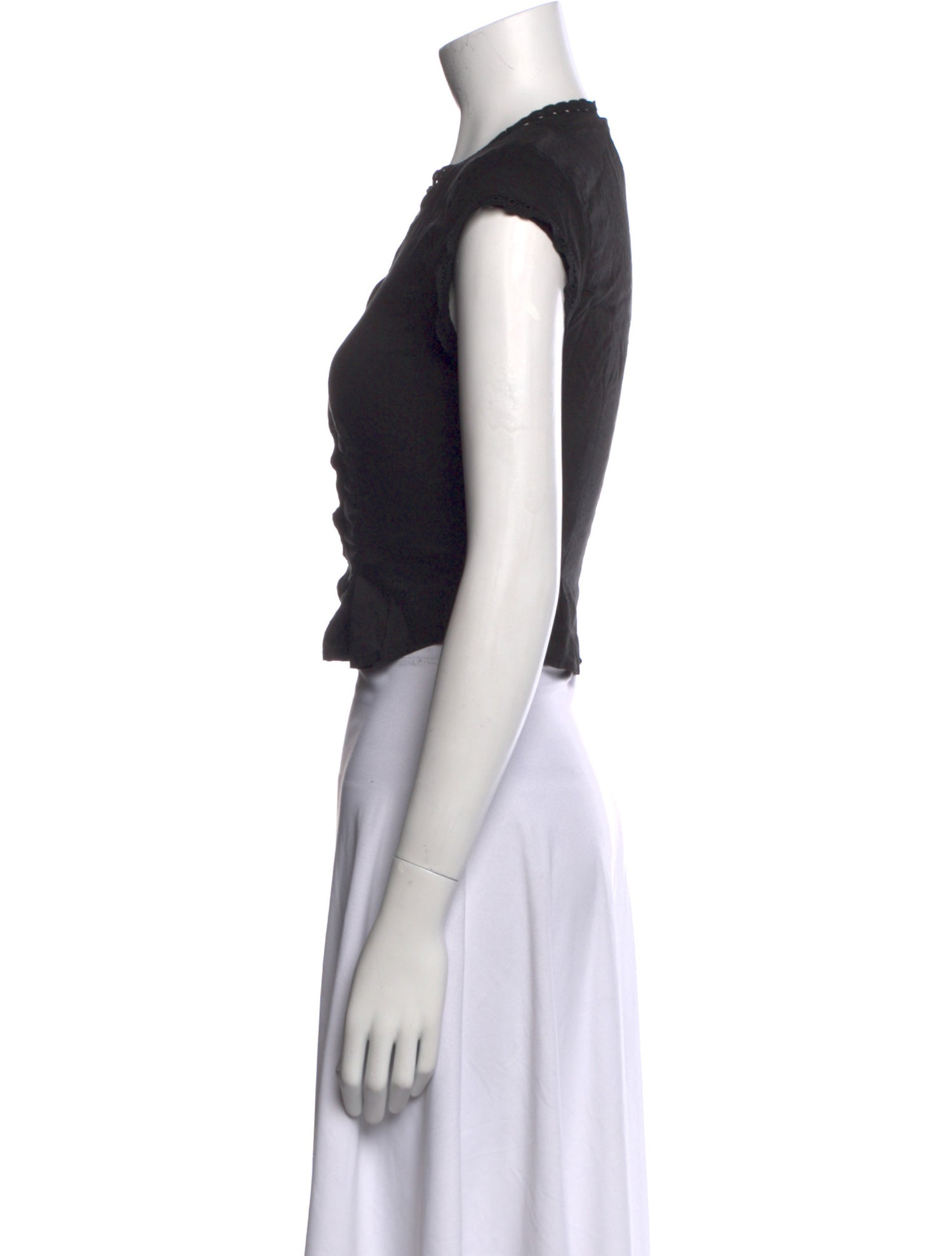 Reformation Crew Neck Short Sleeve Crop Top