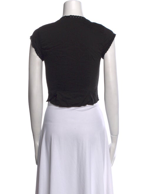 Reformation Crew Neck Short Sleeve Crop Top