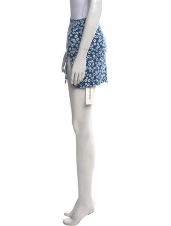Reformation Floral Print Mini Skirt