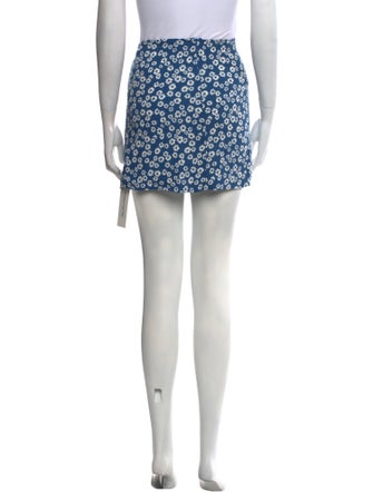 Reformation Floral Print Mini Skirt