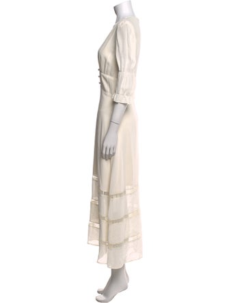 Reformation V-Neck Long Dress