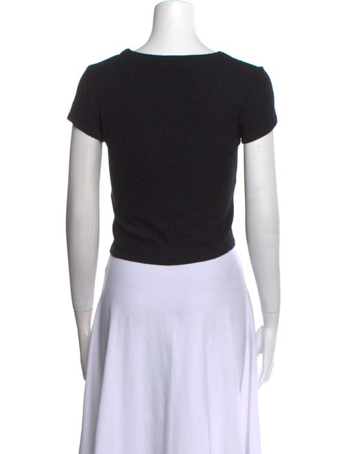 Reformation V-Neck Short Sleeve Crop Top