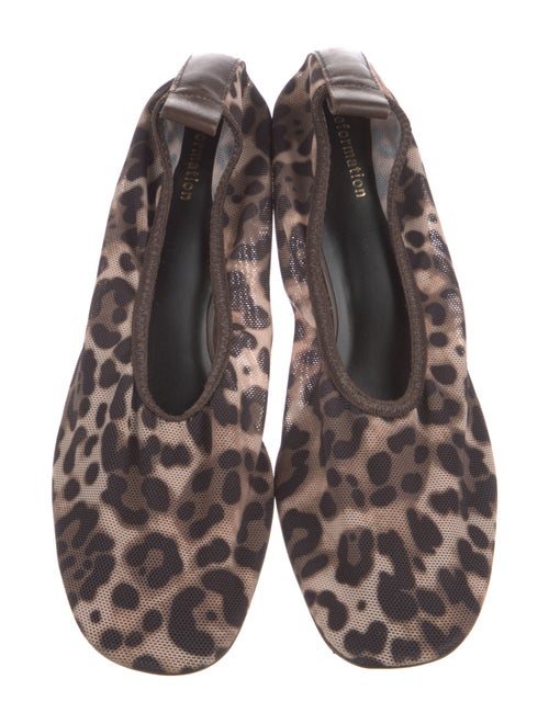 Reformation Mesh Animal Print Slingback Pumps