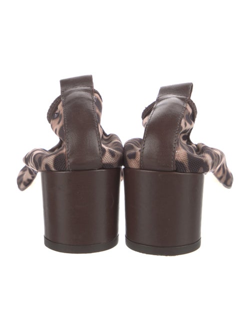 Reformation Mesh Animal Print Slingback Pumps