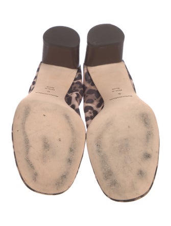 Reformation Mesh Animal Print Slingback Pumps