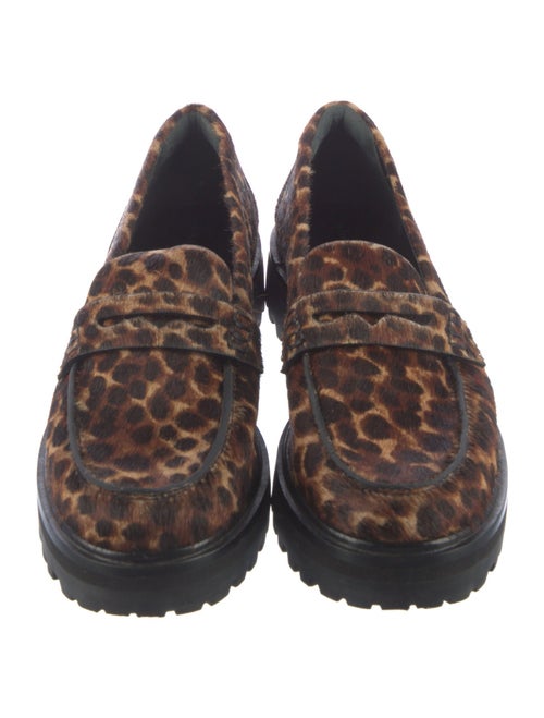 Reformation Ponyhair Animal Print Loafers