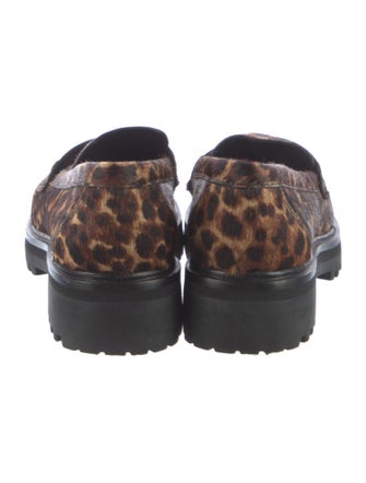 Reformation Ponyhair Animal Print Loafers